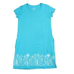 Mightly Girls Turquoise Floral Dress size: 2-5T